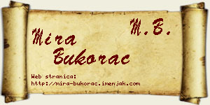 Mira Bukorac vizit kartica